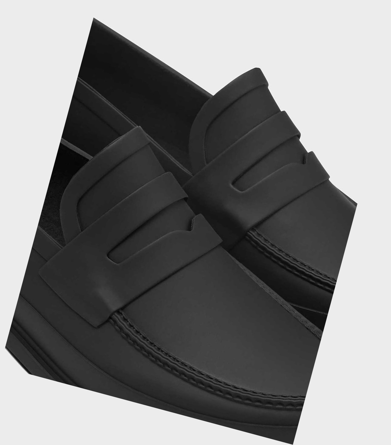 Loafersy Męskie Hunter Refined Penny Czarne | 819BPVGHI