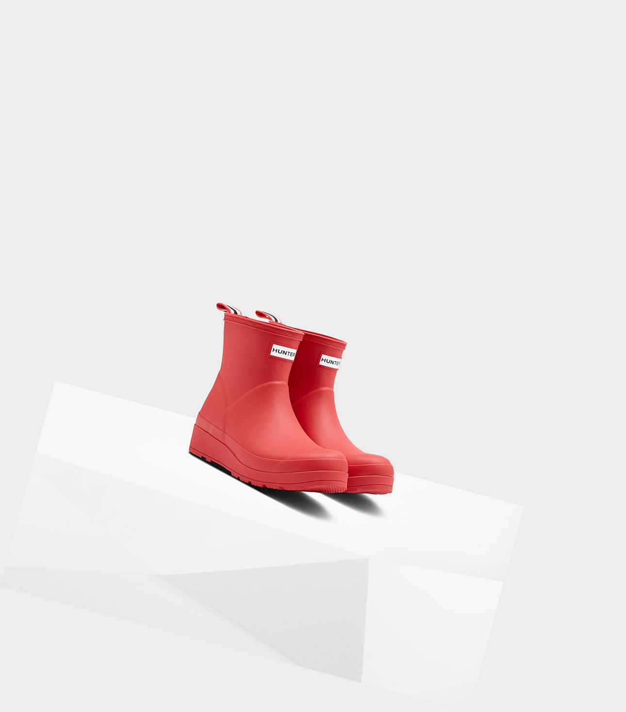 Play Boots Damskie Hunter Original Krótkie Rain Czerwone | 089OAHSBD