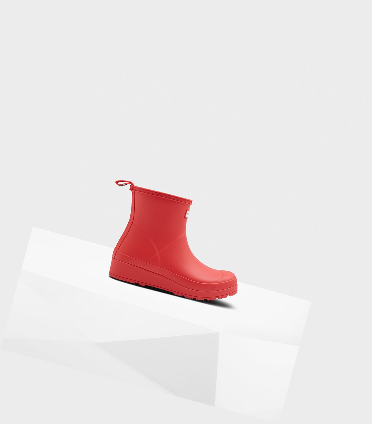 Play Boots Damskie Hunter Original Krótkie Rain Czerwone | 089OAHSBD