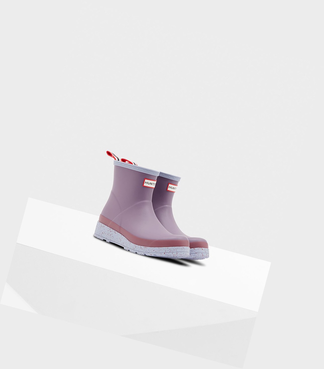 Play Boots Damskie Hunter Original Krótkie Speckle Rain Fioletowe | 196HFSIBT