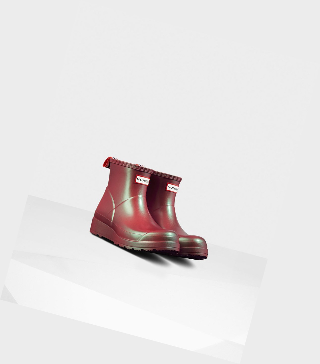 Play Boots Damskie Hunter Original Krótkie Nebula Rain Różowe | 295DGPBNI