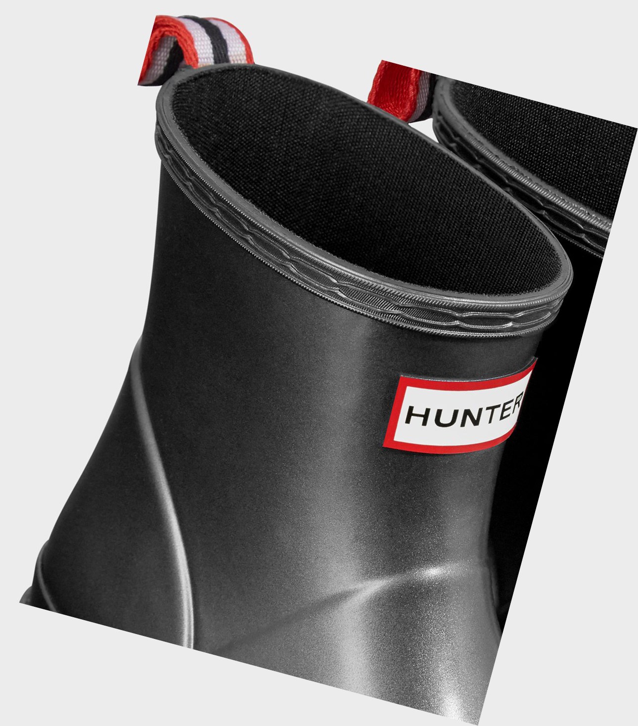 Play Boots Damskie Hunter Original Krótkie Pearlized Rain Czarne | 376UGRBSN