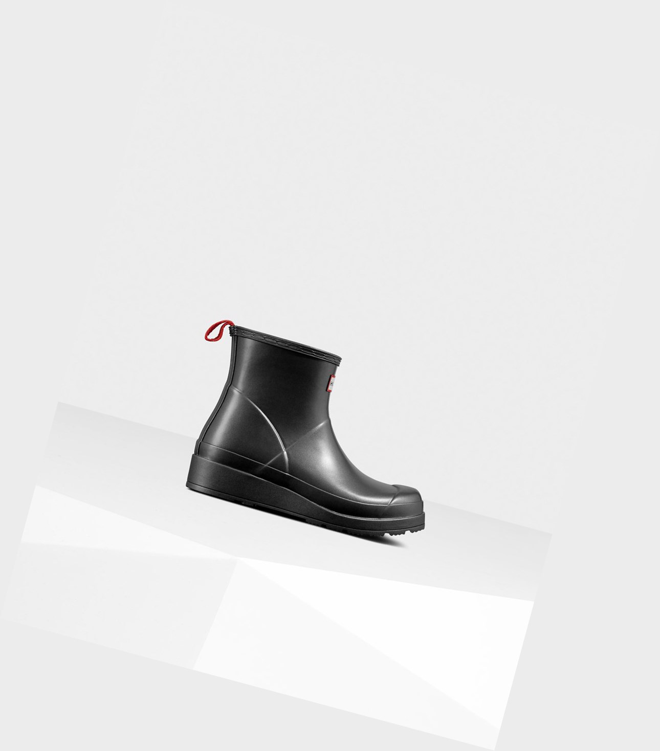 Play Boots Damskie Hunter Original Krótkie Pearlized Rain Czarne | 376UGRBSN