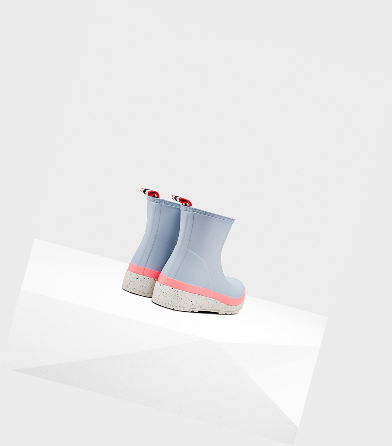 Play Boots Damskie Hunter Original Krótkie Speckle Rain Niebieskie Różowe | 579GHPROB