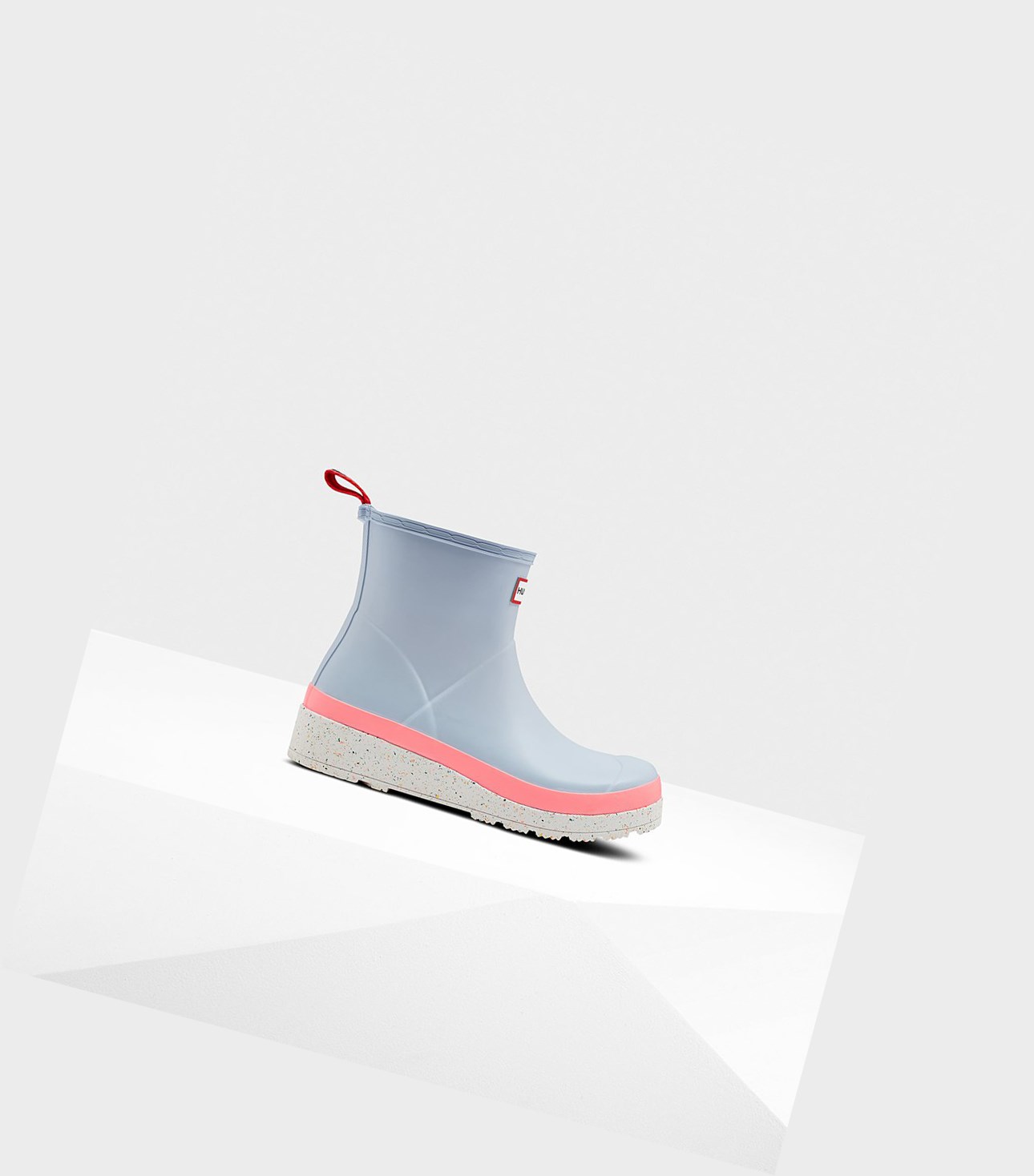 Play Boots Damskie Hunter Original Krótkie Speckle Rain Niebieskie Różowe | 579GHPROB