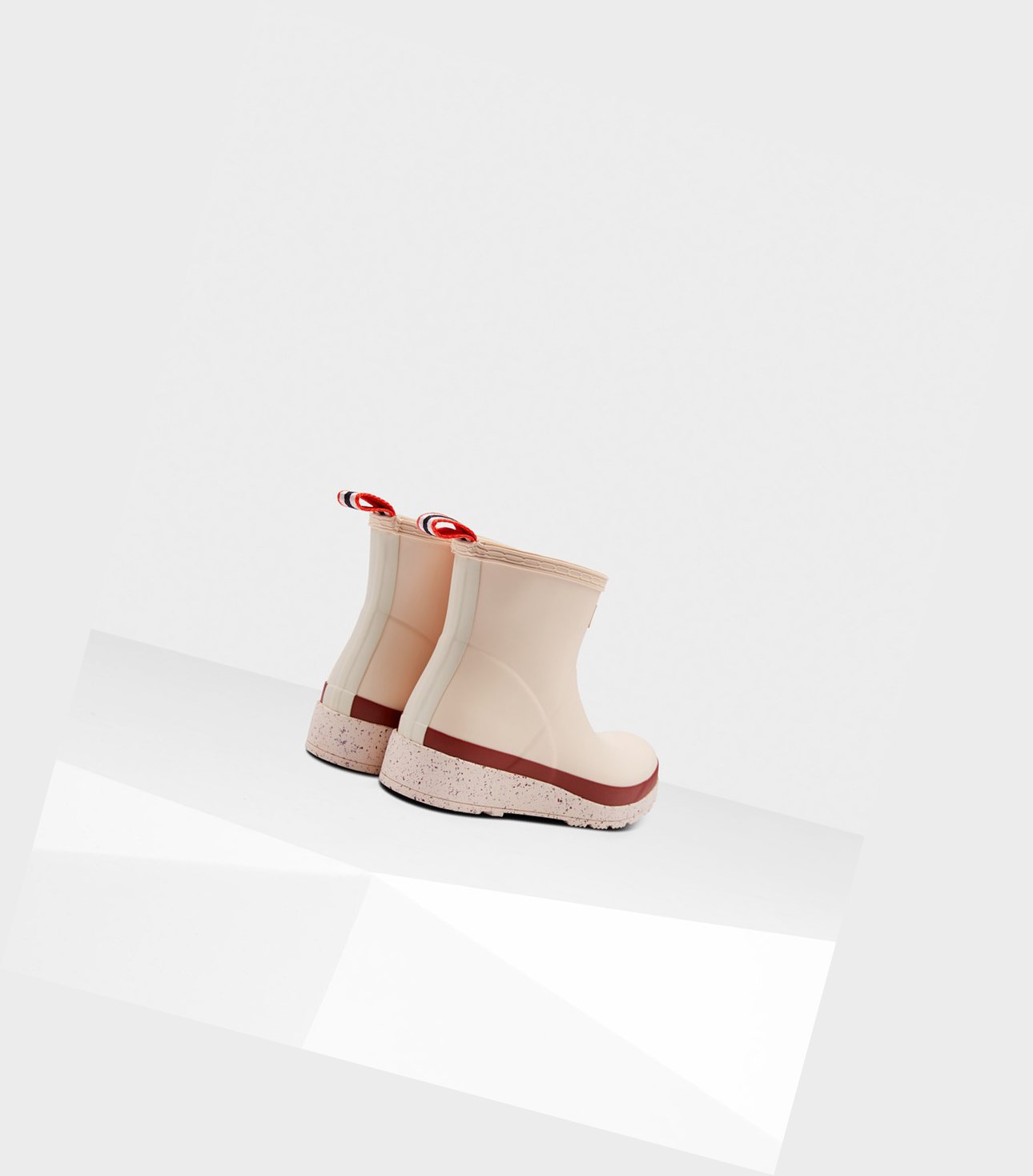 Play Boots Damskie Hunter Original Krótkie Speckle Rain Beżowe Czerwone | 817JBVHOZ
