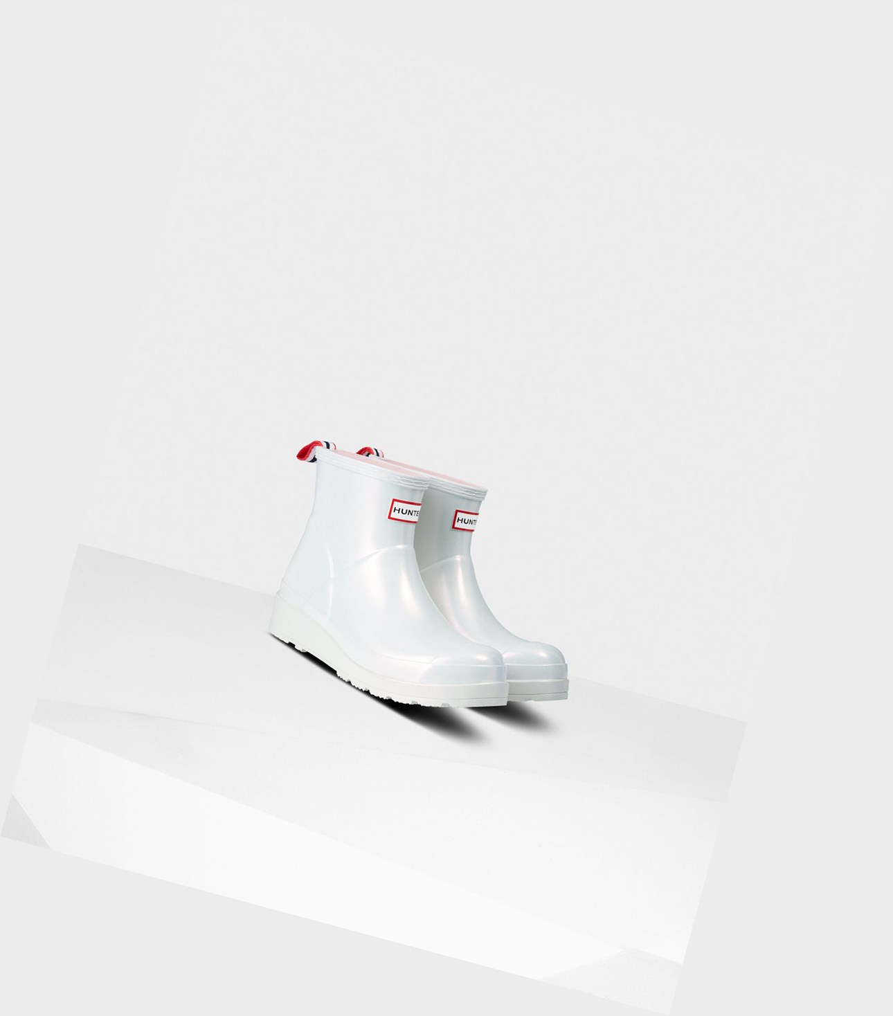 Play Boots Damskie Hunter Original Krótkie Nebula Rain Srebrne | 974VUBDAP
