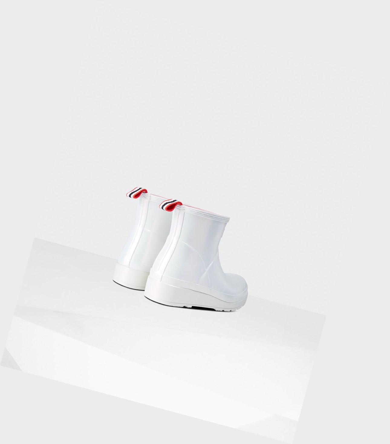 Play Boots Damskie Hunter Original Krótkie Nebula Rain Srebrne | 974VUBDAP