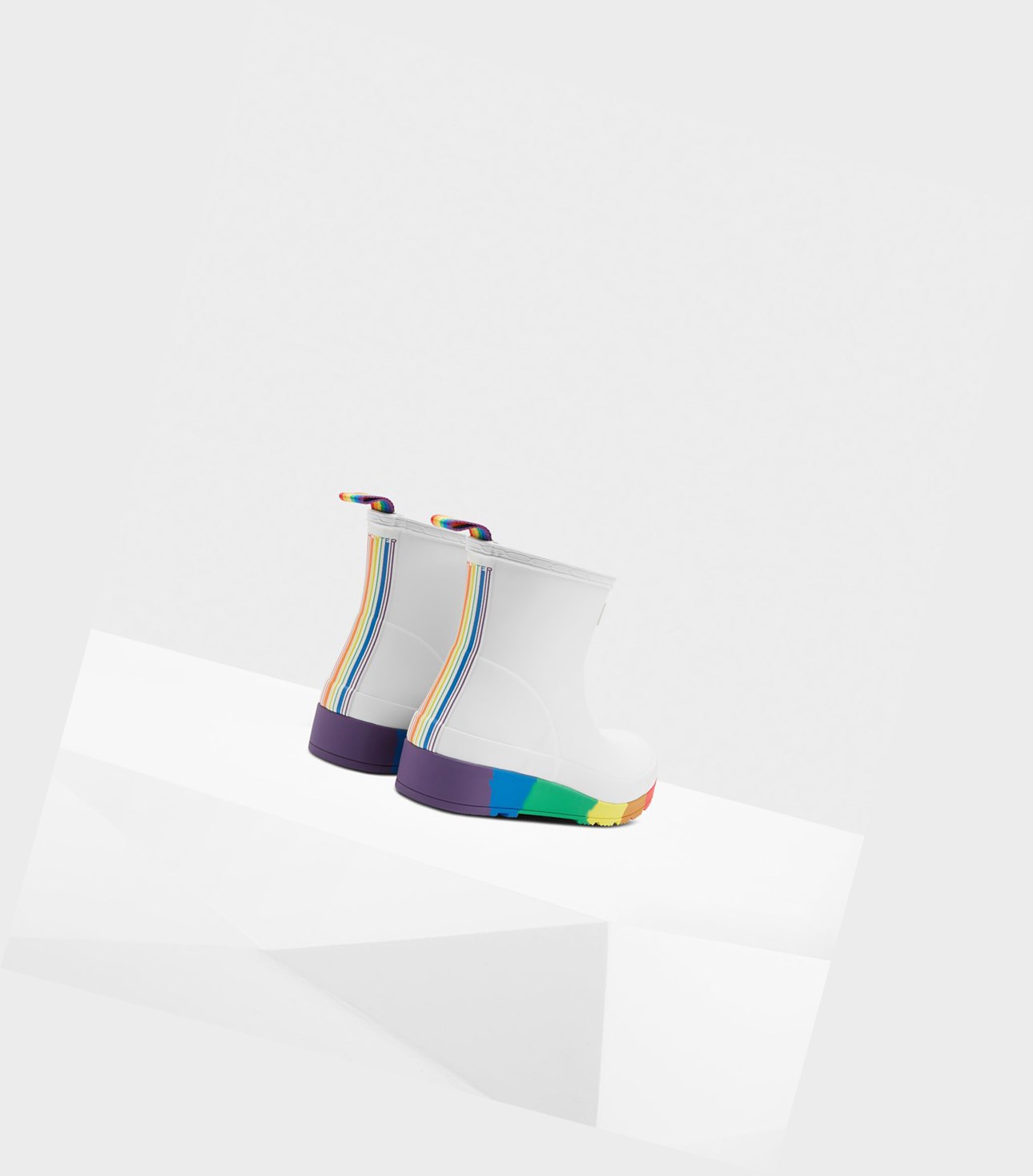 Play Boots Damskie Hunter Original Pride Flatform Rain Białe | 589BFOYXL