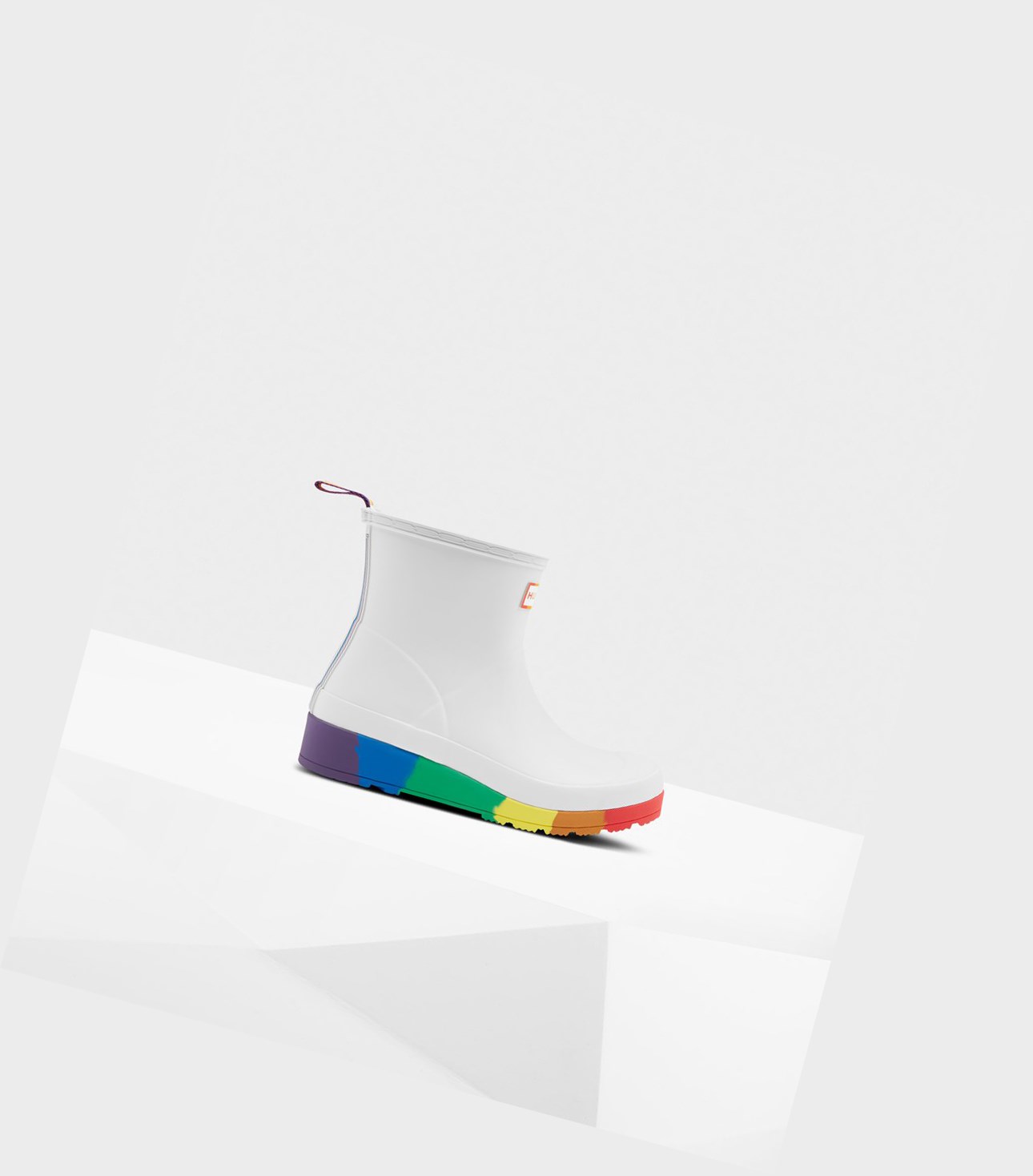 Play Boots Damskie Hunter Original Pride Flatform Rain Białe | 589BFOYXL