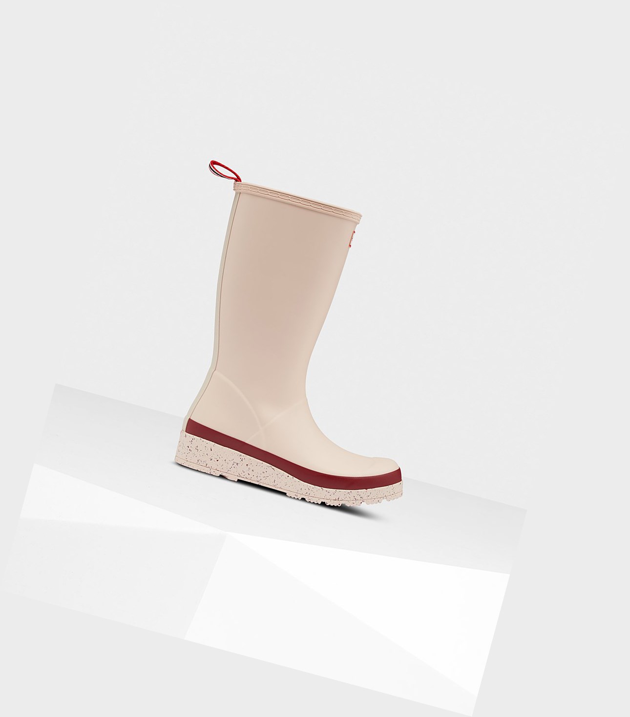 Play Boots Damskie Hunter Original Wysokie Speckle Rain Beżowe Czerwone | 085KIGHZS