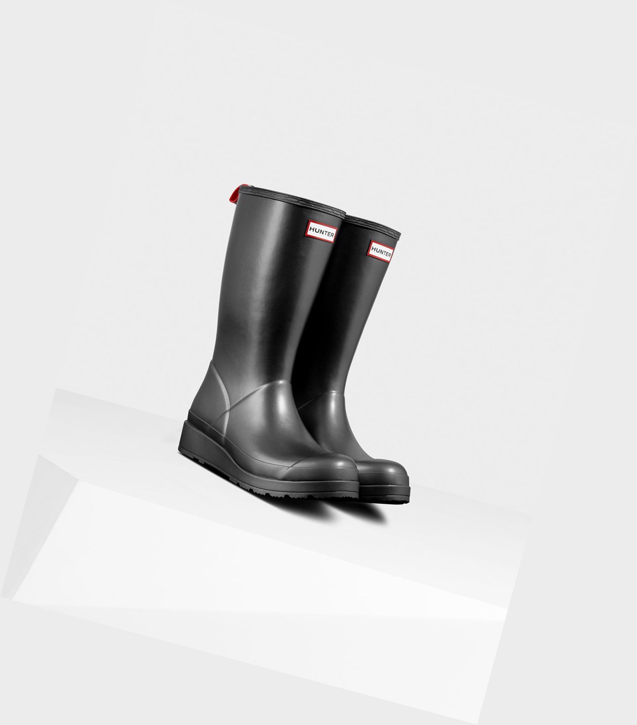 Play Boots Damskie Hunter Original Wysokie Pearlized Rain Czarne | 572SAPXQD