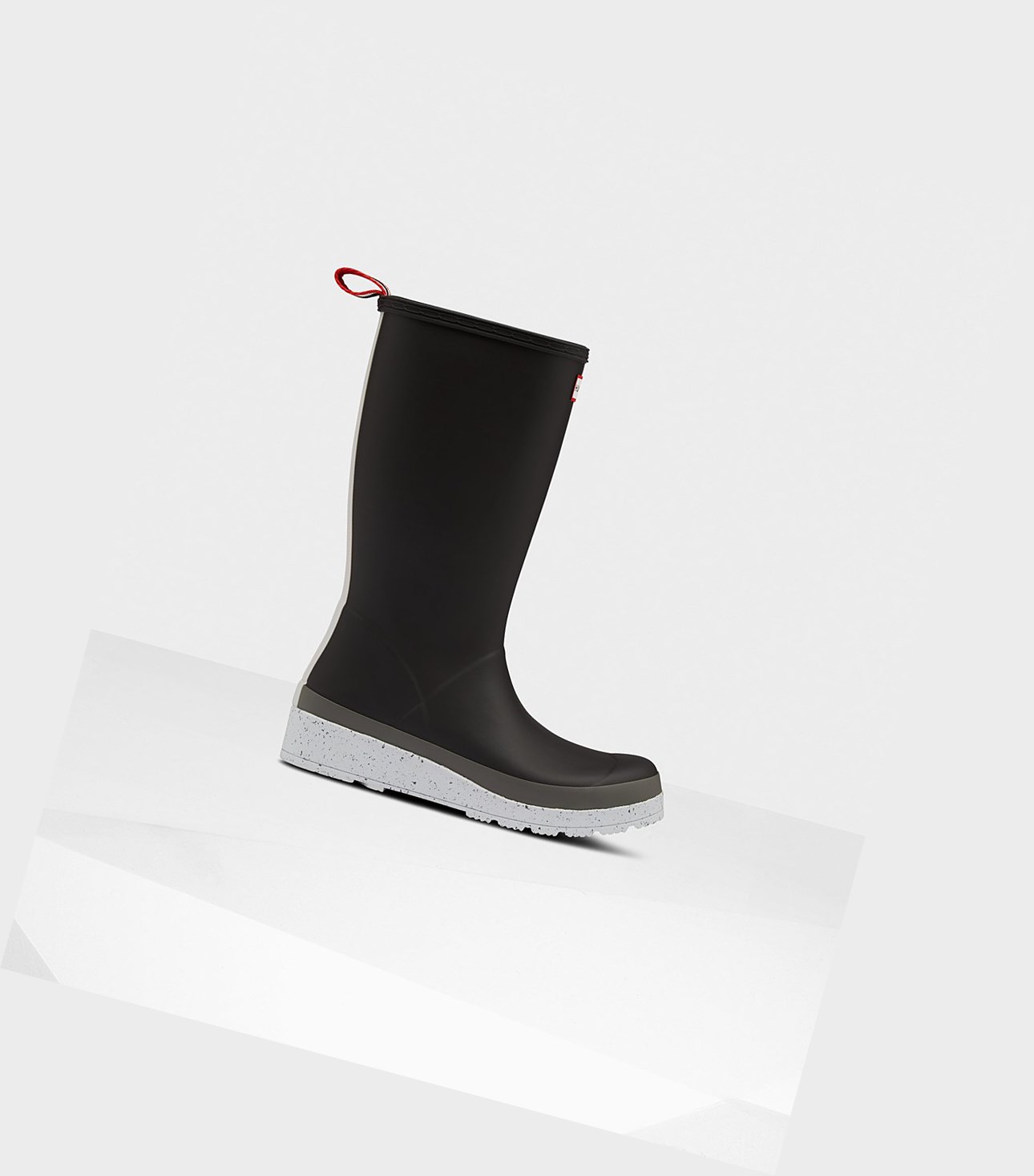 Play Boots Damskie Hunter Original Wysokie Speckle Rain Czarne Szare | 907ULQPMZ