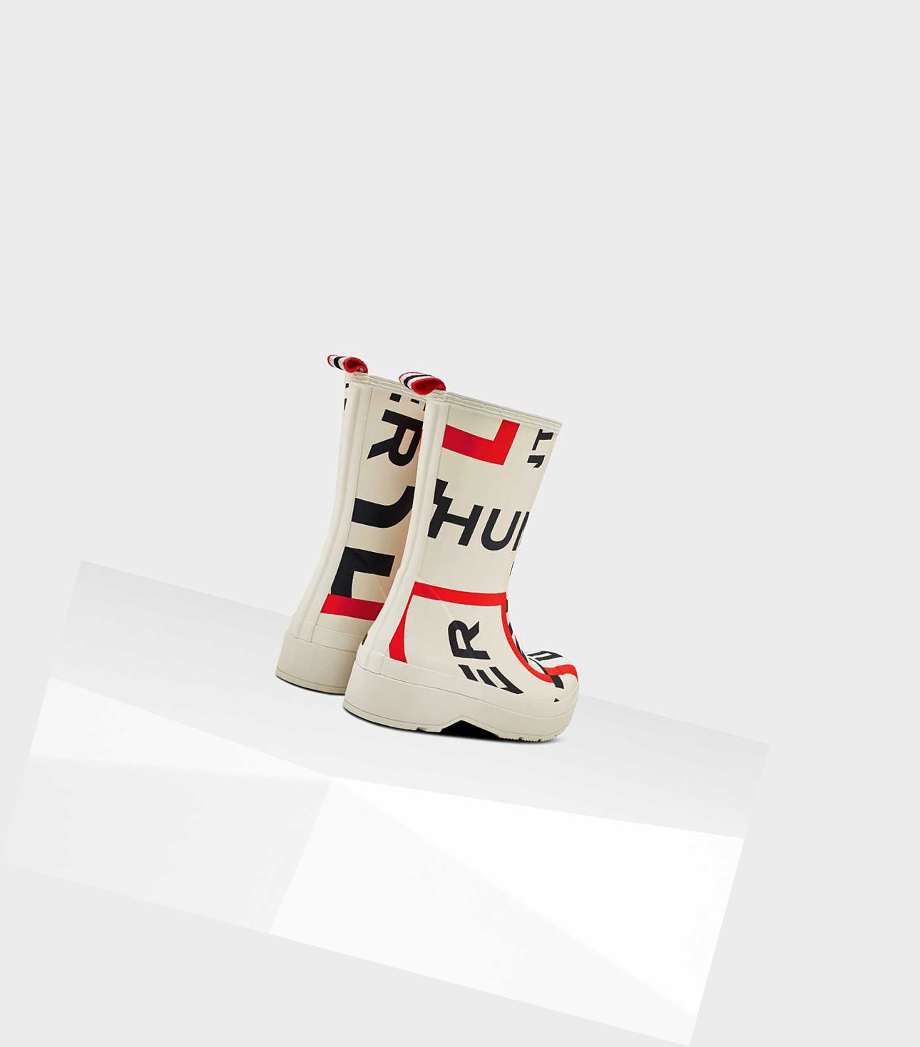 Play Boots Męskie Hunter Original Mid-Wzrost Exploded Logo Białe | 823LODWVJ