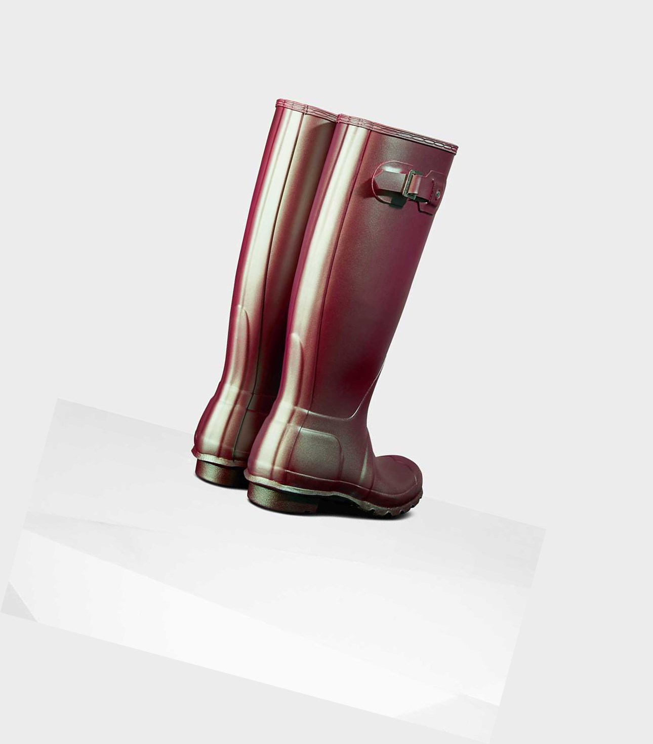 Wysokie Buty Damskie Hunter Original Nebula Wellington Różowe | 297VMCPWA