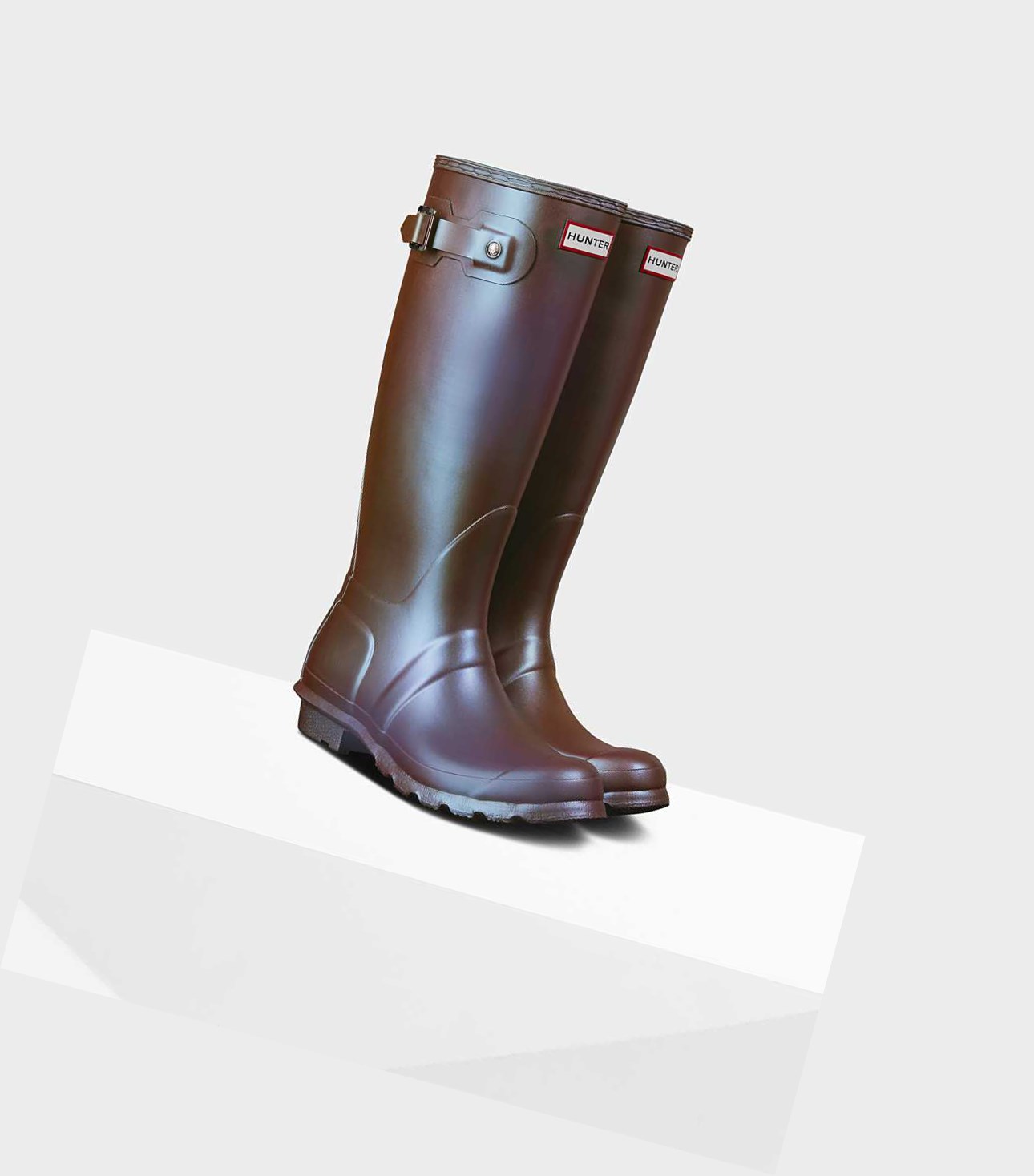 Wysokie Buty Damskie Hunter Original Nebula Wellington Fioletowe | 312WTGRJP