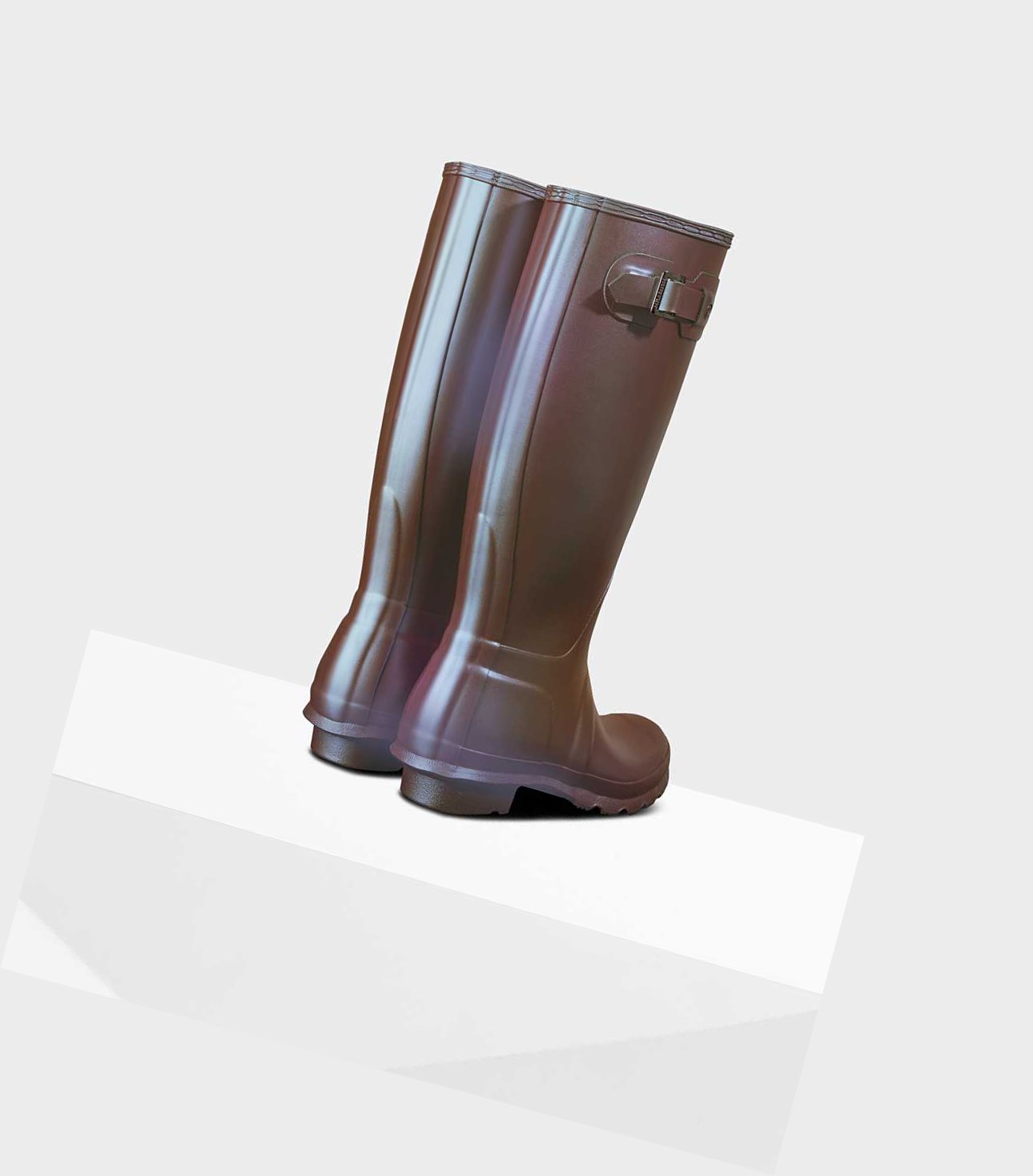 Wysokie Buty Damskie Hunter Original Nebula Wellington Fioletowe | 312WTGRJP