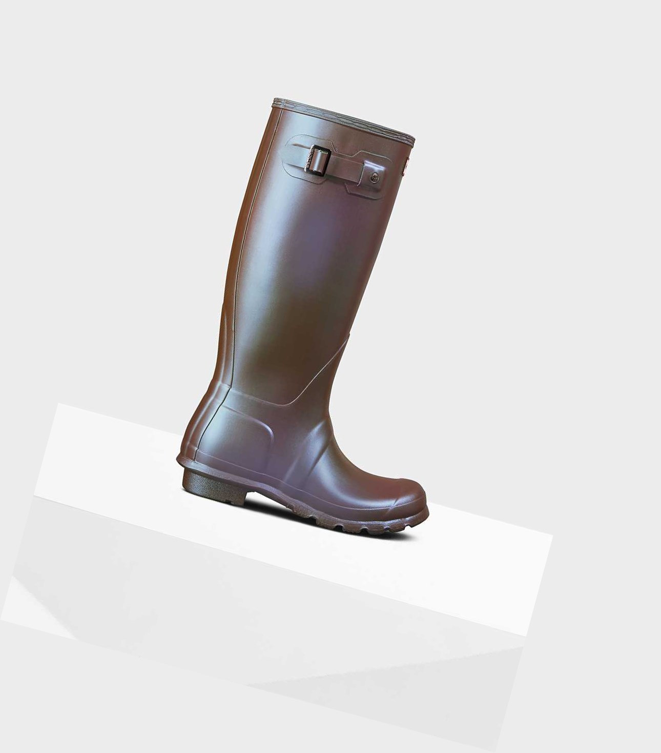 Wysokie Buty Damskie Hunter Original Nebula Wellington Fioletowe | 312WTGRJP