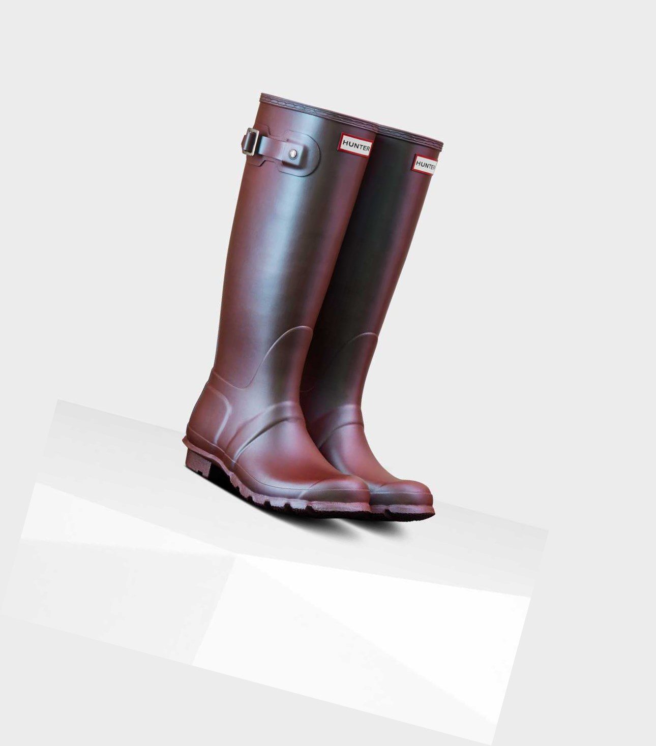 Wysokie Buty Damskie Hunter Original Nebula Wellington Niebieskie | 746GEZHJR