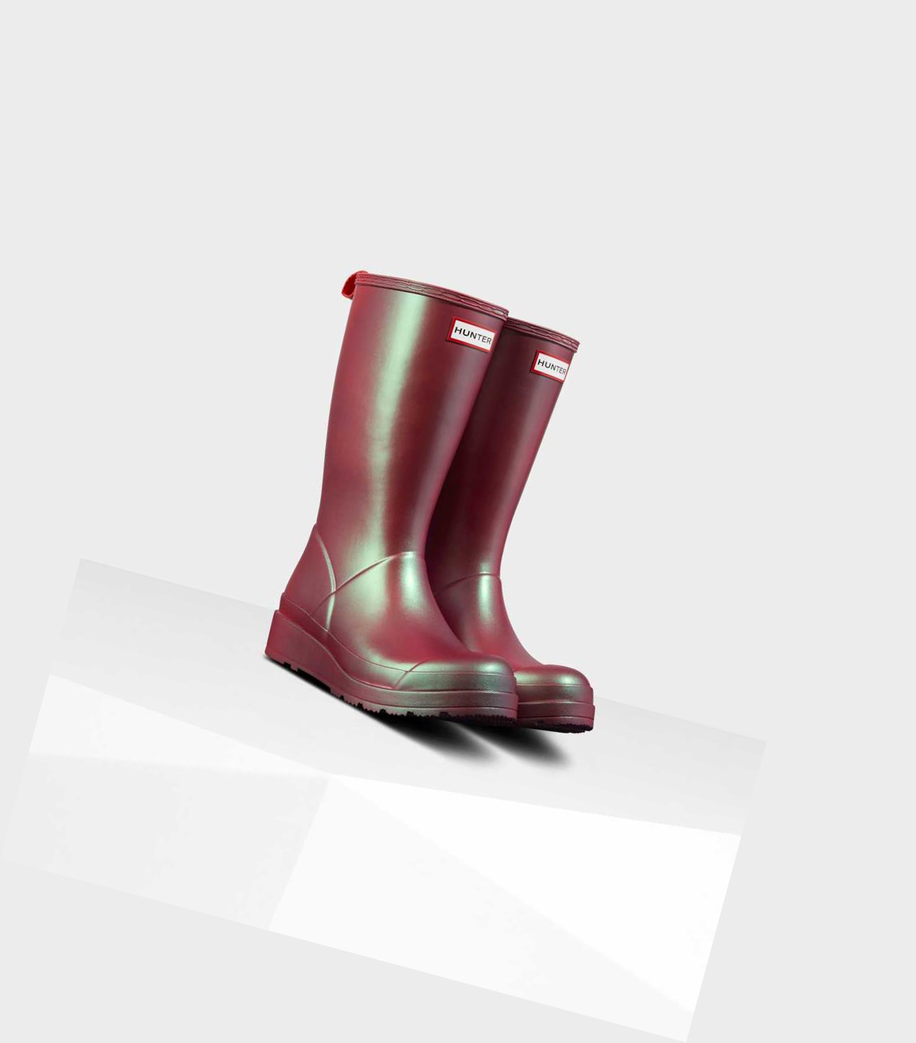 Wysokie Buty Damskie Hunter Original Play Nebula Wellington Różowe | 023MOYQIU