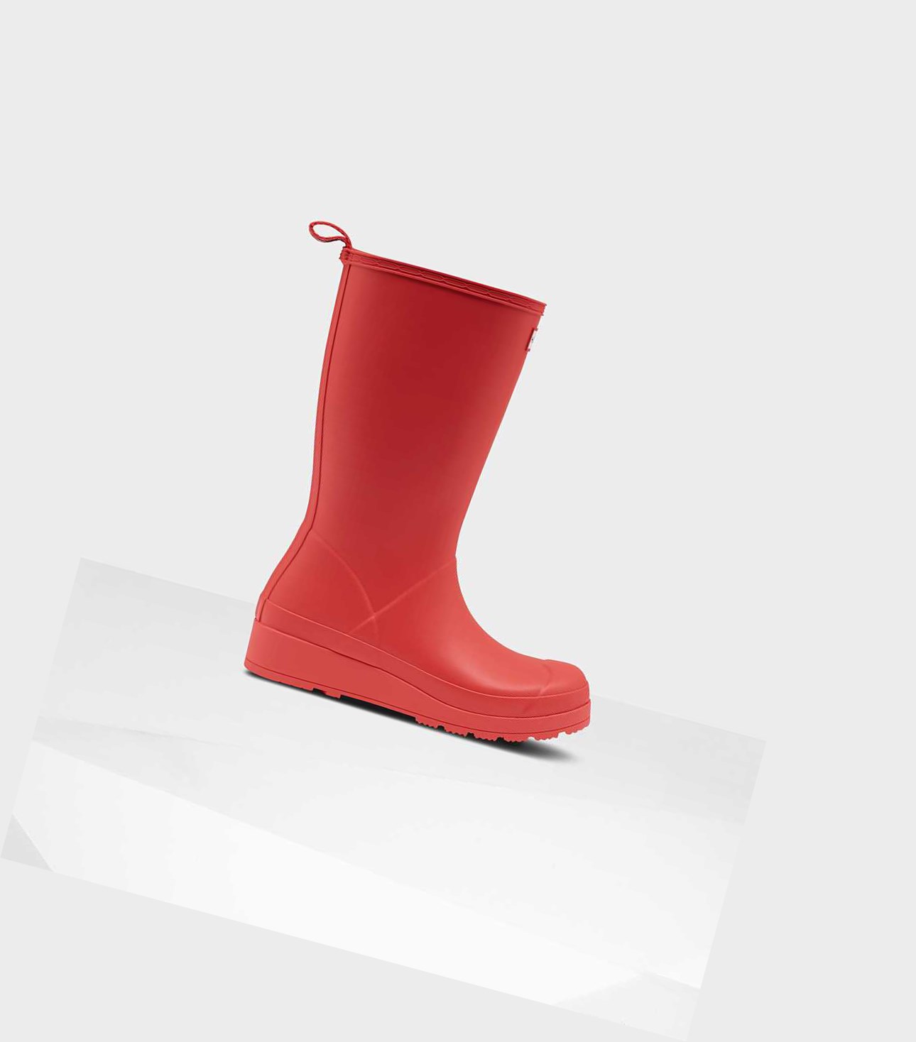 Wysokie Buty Damskie Hunter Original Play Wellington Czerwone | 062DGSYLK