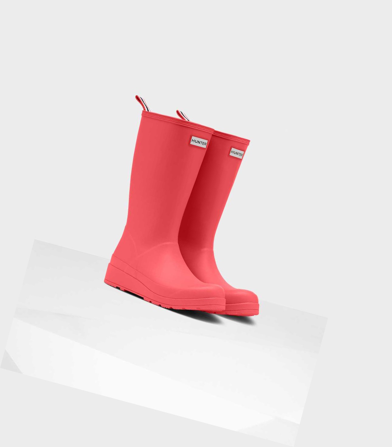 Wysokie Buty Damskie Hunter Original Play Wellington Różowe | 269HJMAXU