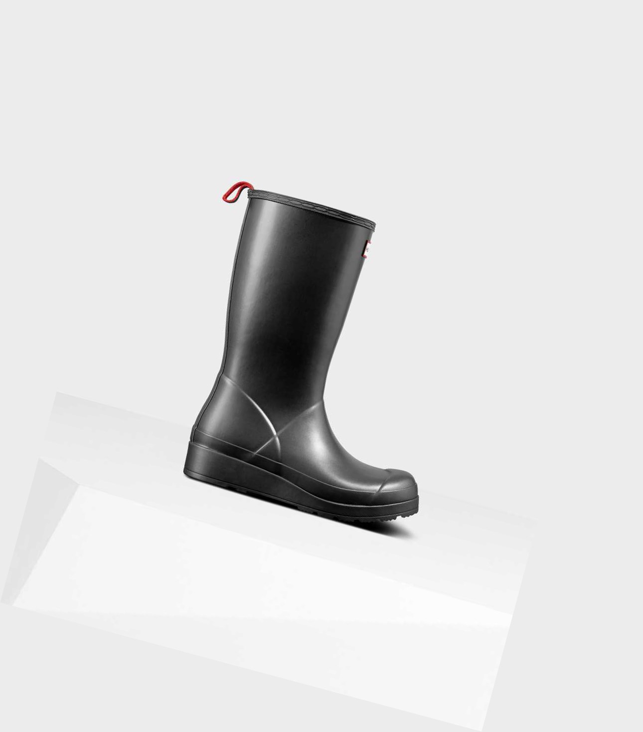 Wysokie Buty Damskie Hunter Original Play Pearlized Wellington Czarne | 358WOIDRJ