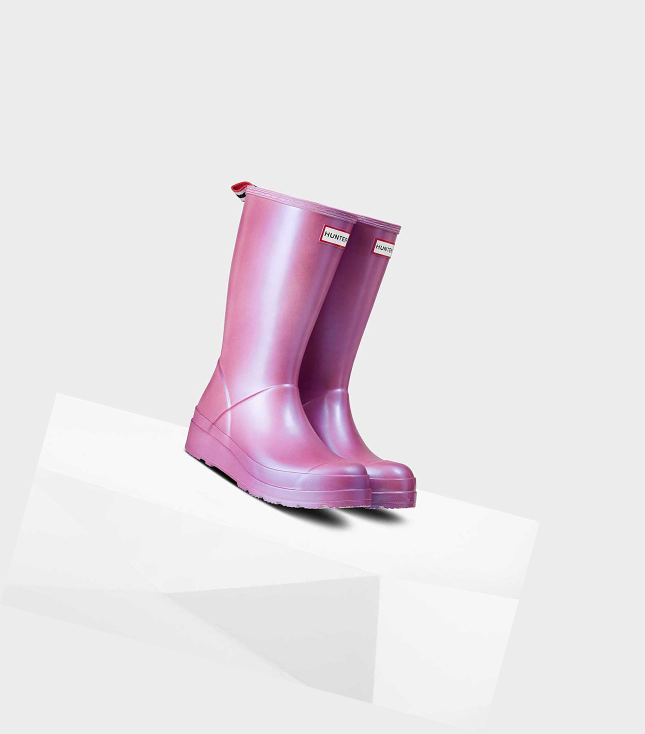 Wysokie Buty Damskie Hunter Original Play Nebula Wellington Różowe | 615QVWXPS