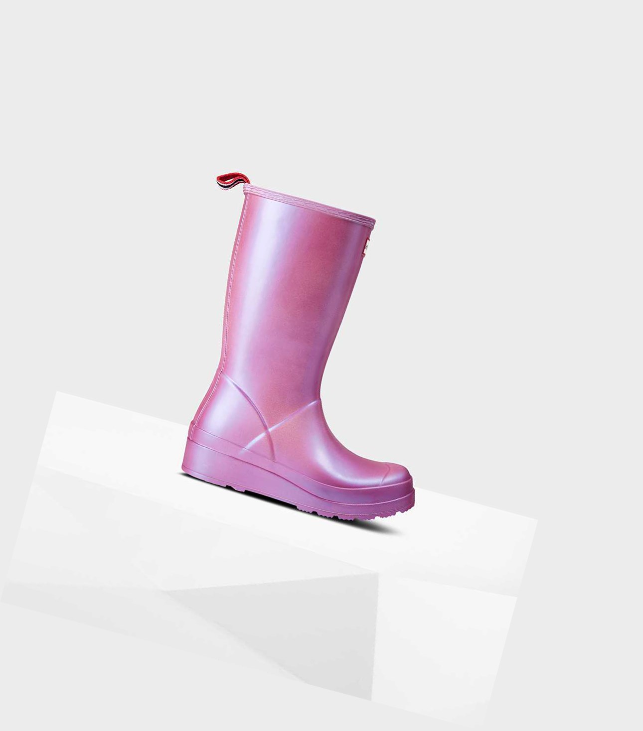 Wysokie Buty Damskie Hunter Original Play Nebula Wellington Różowe | 615QVWXPS