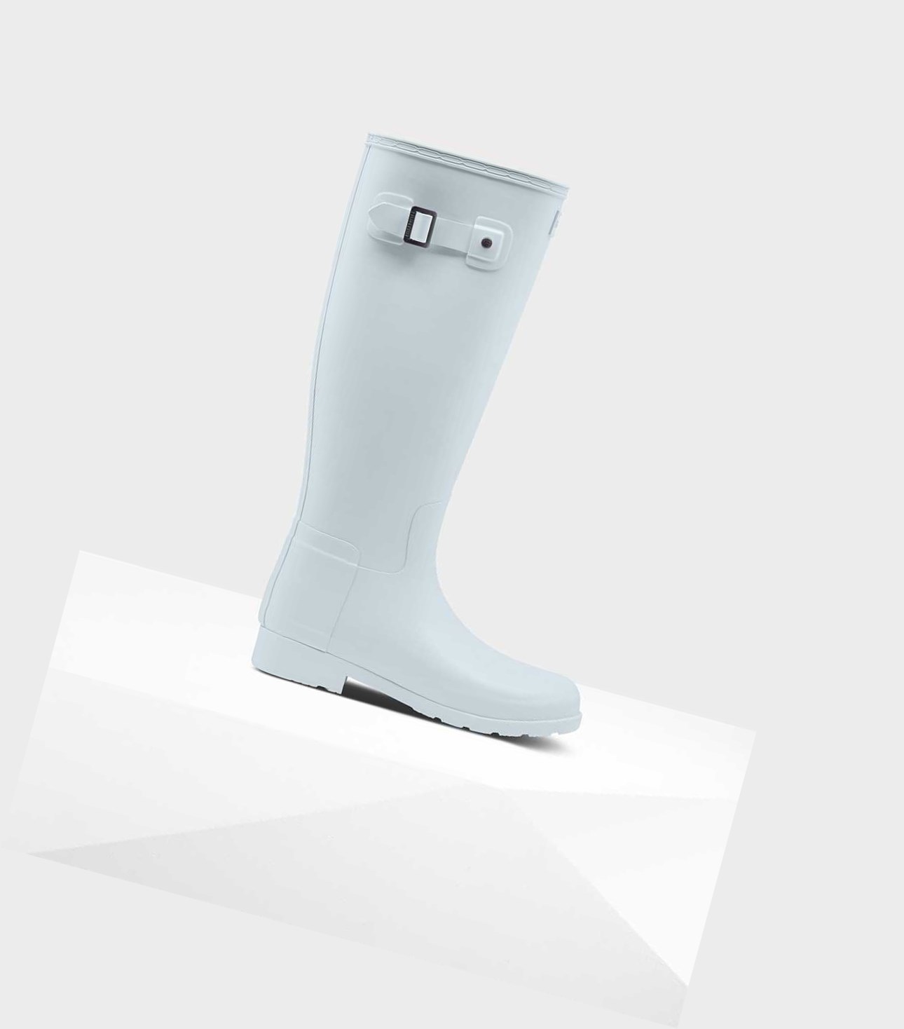 Wysokie Buty Damskie Hunter Original Refined Wellington Szare | 425AJCODM