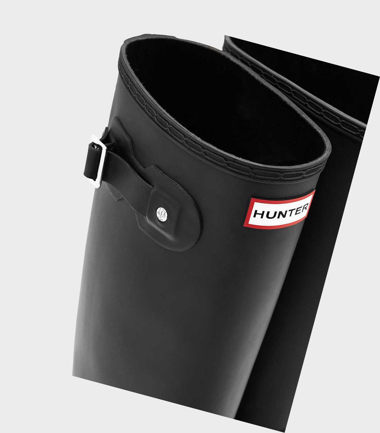 Wysokie Buty Damskie Hunter Original Szerokie Leg Wellington Czarne | 728TEDQVJ
