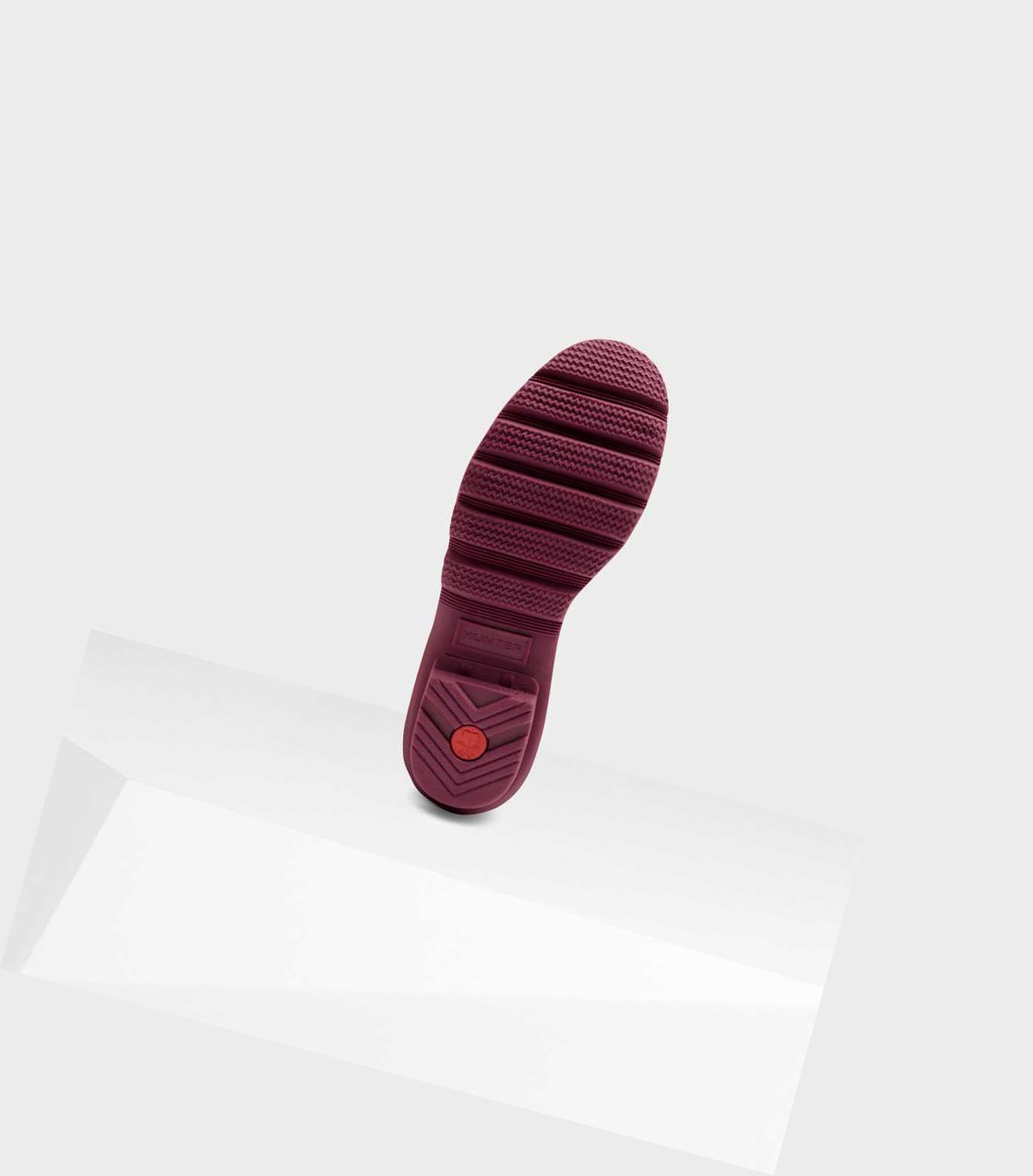 Wysokie Buty Damskie Hunter Original Szerokie Leg Wellington Czerwone | 765EXOGNF