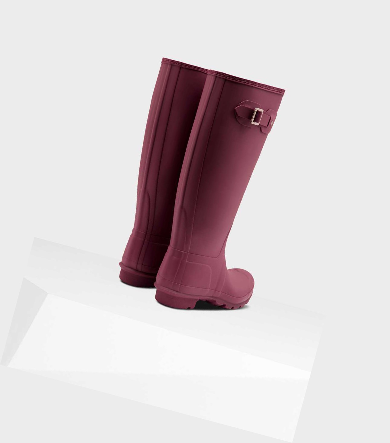 Wysokie Buty Damskie Hunter Original Szerokie Leg Wellington Czerwone | 765EXOGNF