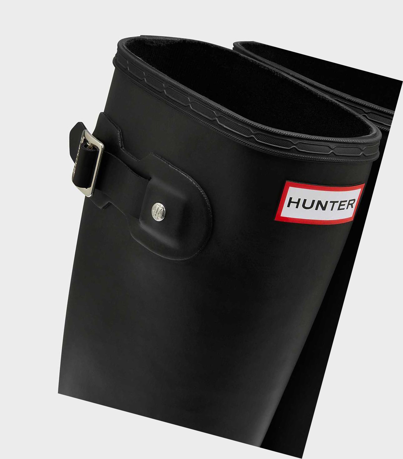 Wysokie Buty Damskie Hunter Original Tour Foldable Wellington Czarne | 018XZHUVD