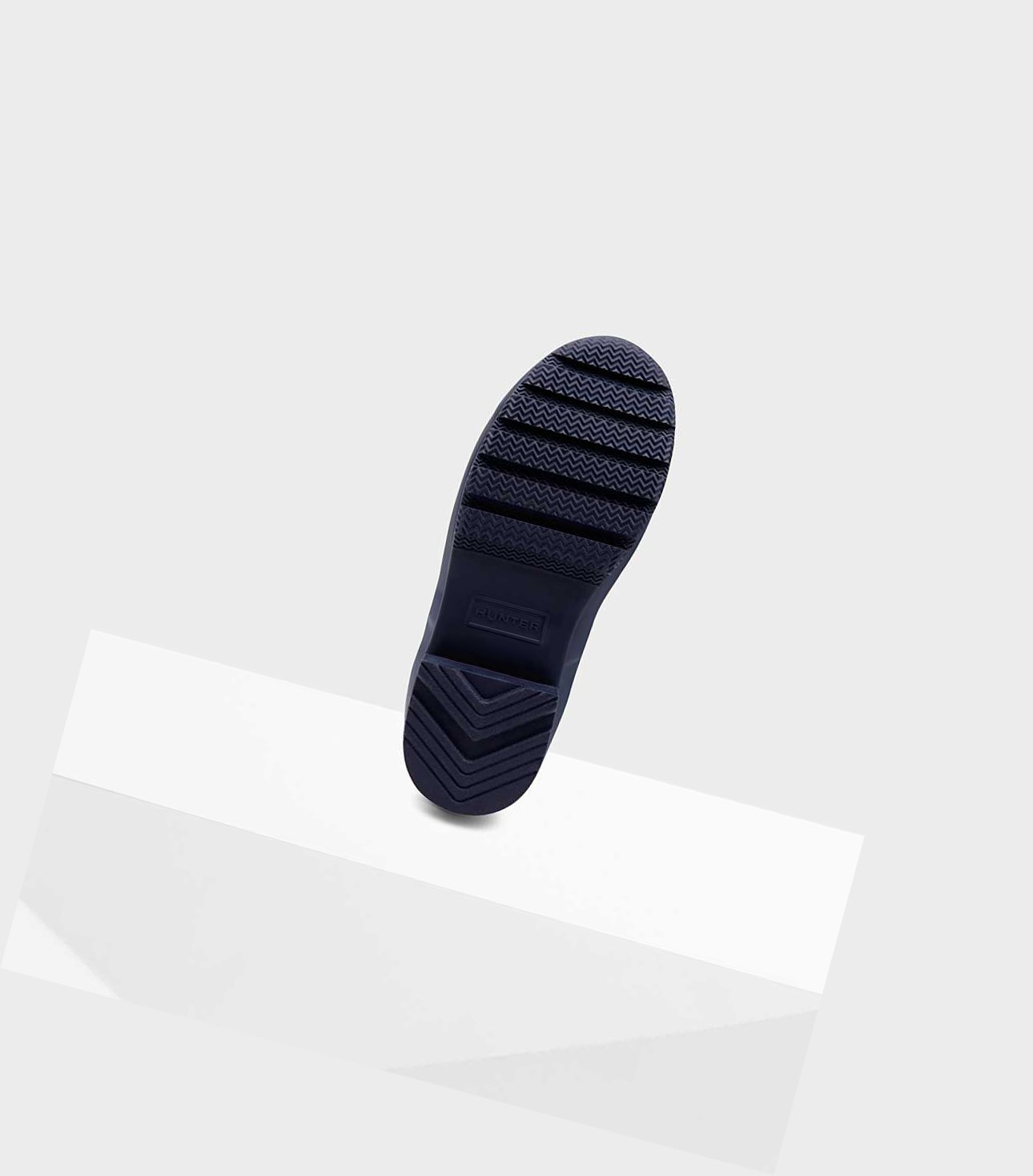 Wysokie Buty Damskie Hunter Original Tour Foldable Wellington Granatowe | 418VOQRNP