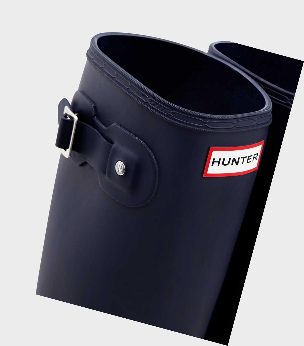 Wysokie Buty Damskie Hunter Original Tour Foldable Wellington Granatowe | 418VOQRNP