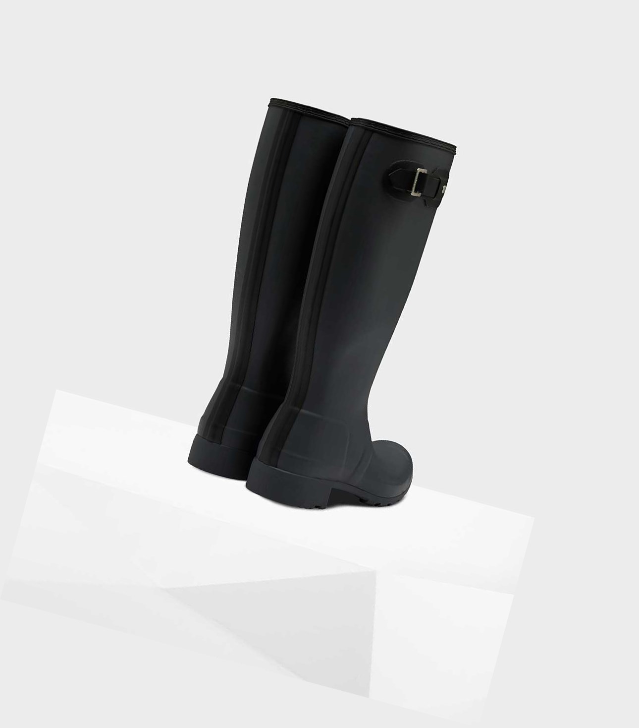 Wysokie Buty Damskie Hunter Original Tour Foldable Wellington Czarne | 478PKZRNQ