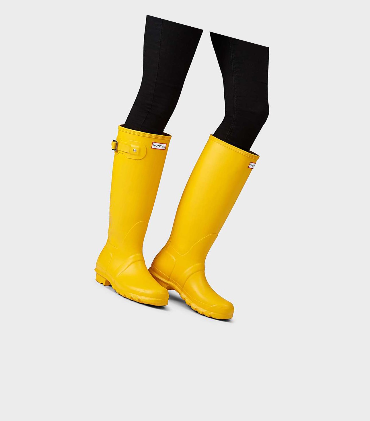 Wysokie Buty Damskie Hunter Original Wellington Żółte | 041YMSIPF