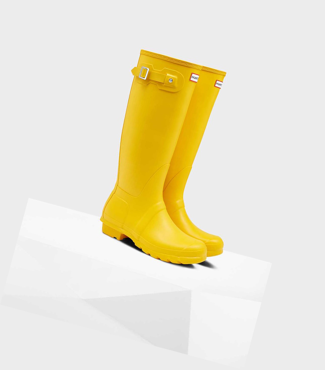 Wysokie Buty Damskie Hunter Original Wellington Żółte | 041YMSIPF