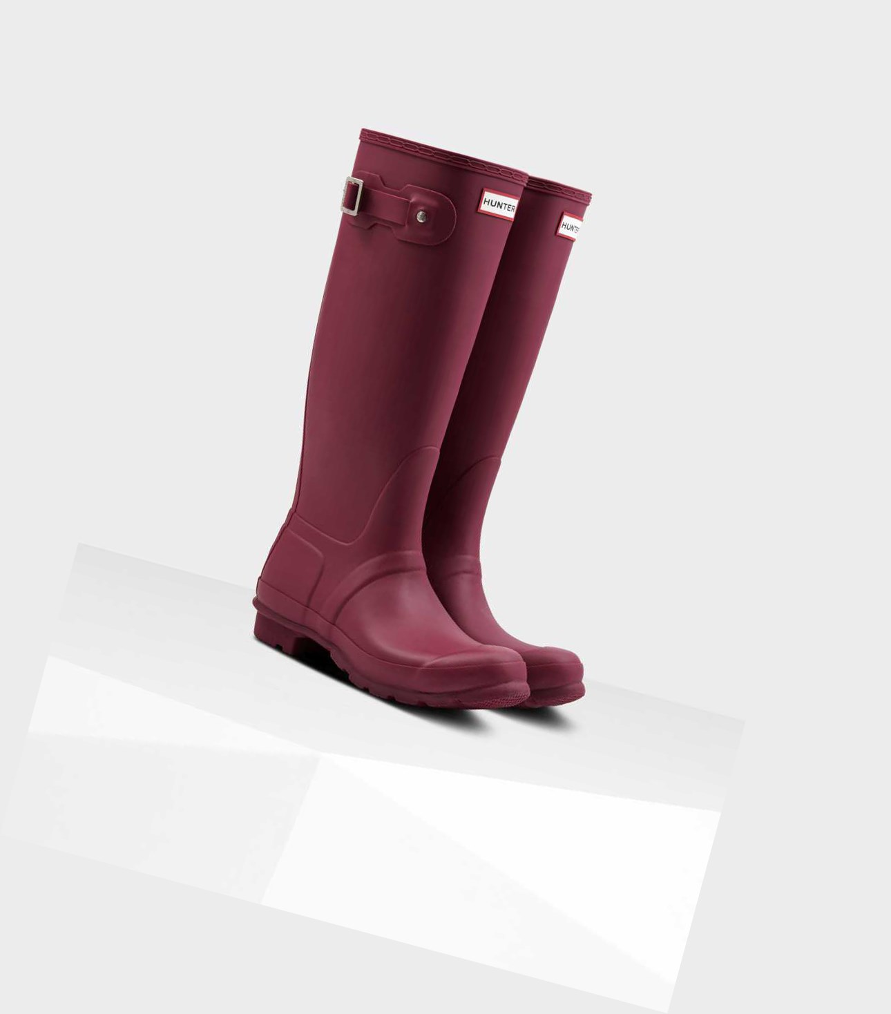 Wysokie Buty Damskie Hunter Original Wellington Czerwone | 276IXRYAP