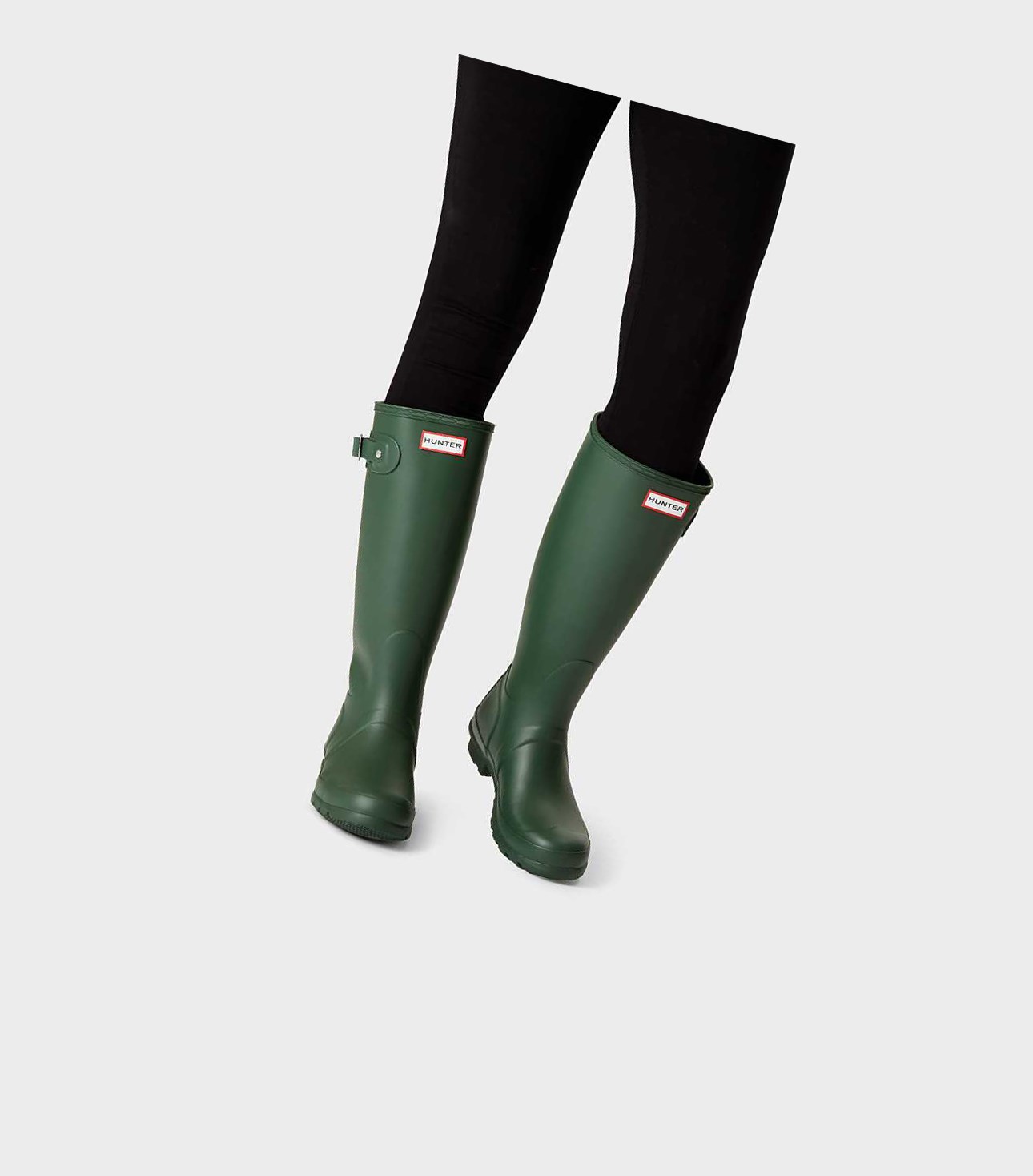 Wysokie Buty Damskie Hunter Original Wellington Zielone | 572MCRDFP