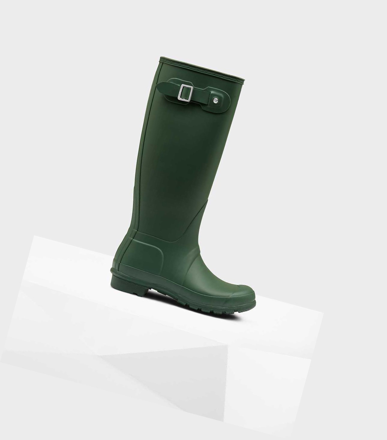 Wysokie Buty Damskie Hunter Original Wellington Zielone | 572MCRDFP