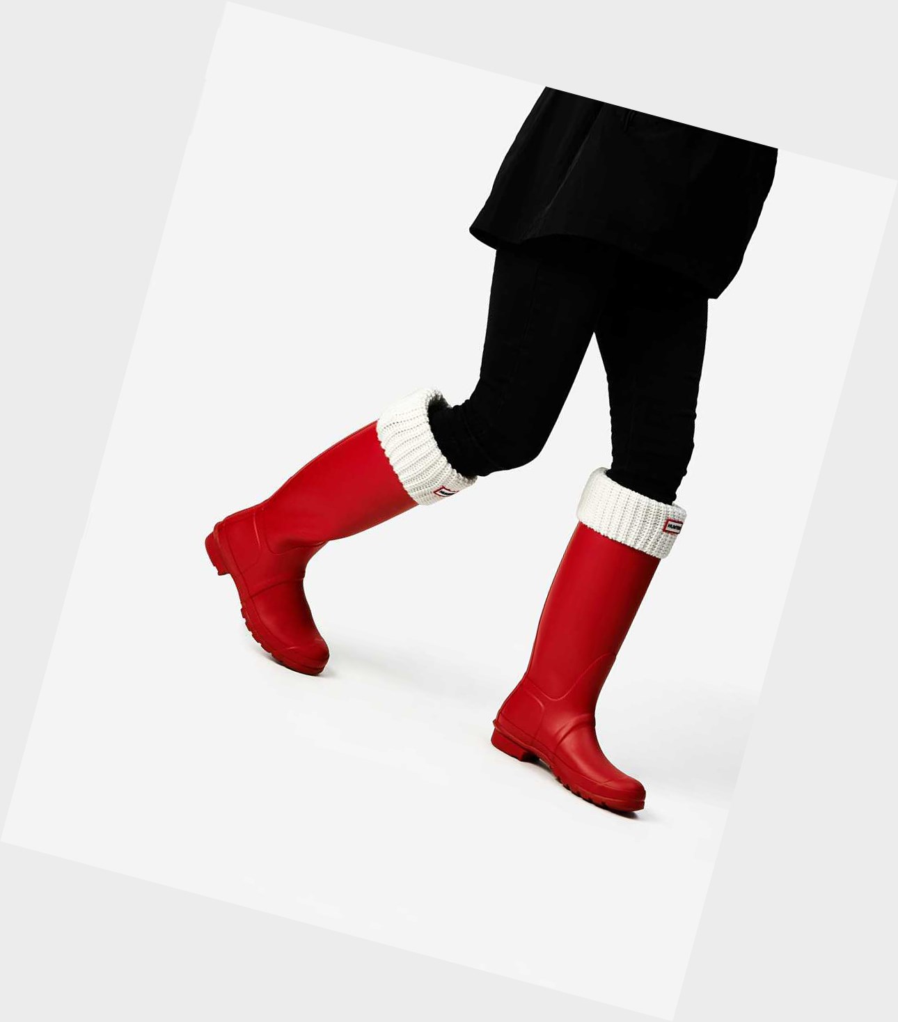 Wysokie Buty Damskie Hunter Original Wellington Czerwone | 781RQHVOP