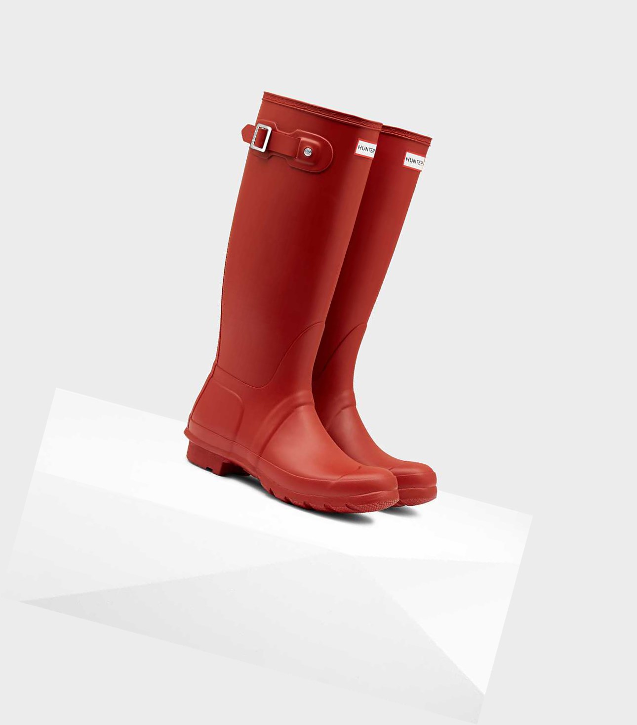 Wysokie Buty Damskie Hunter Original Wellington Czerwone | 781RQHVOP