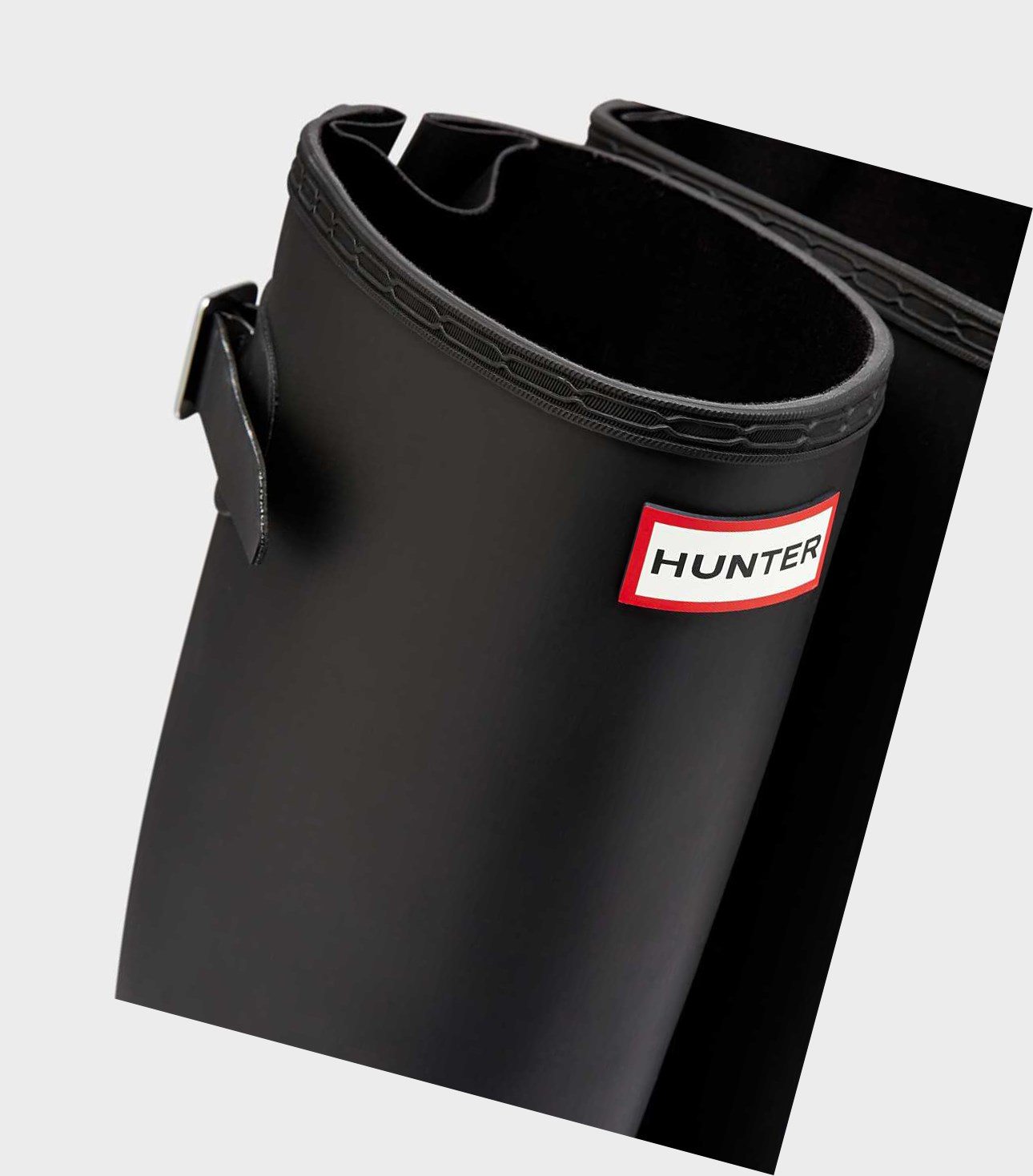 Wysokie Buty Damskie Hunter Original Wysokie Back Wellington Adjustable Czarne | 159UQTNSV