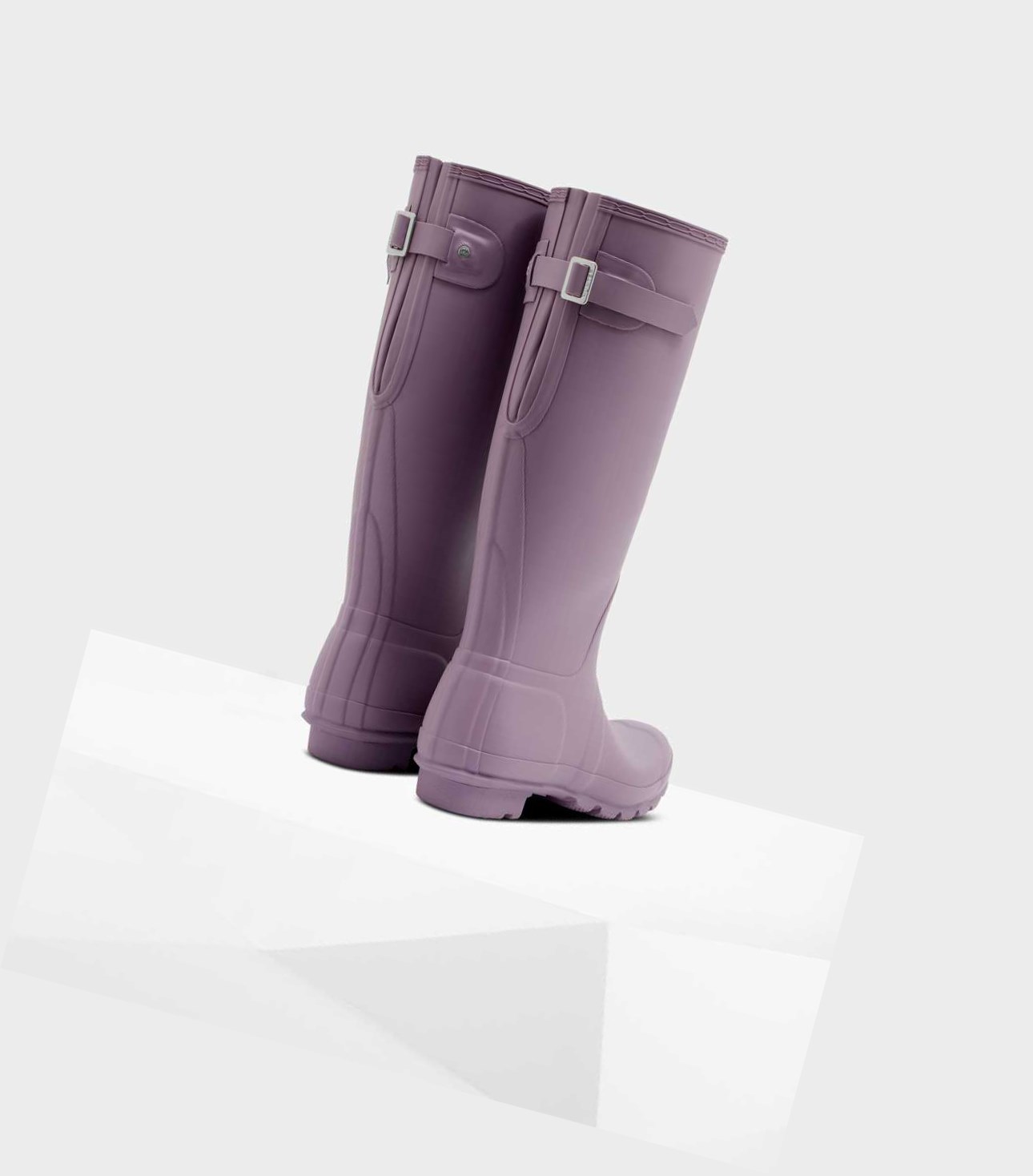 Wysokie Buty Damskie Hunter Original Wysokie Back Wellington Adjustable Fioletowe | 624FSUBMZ