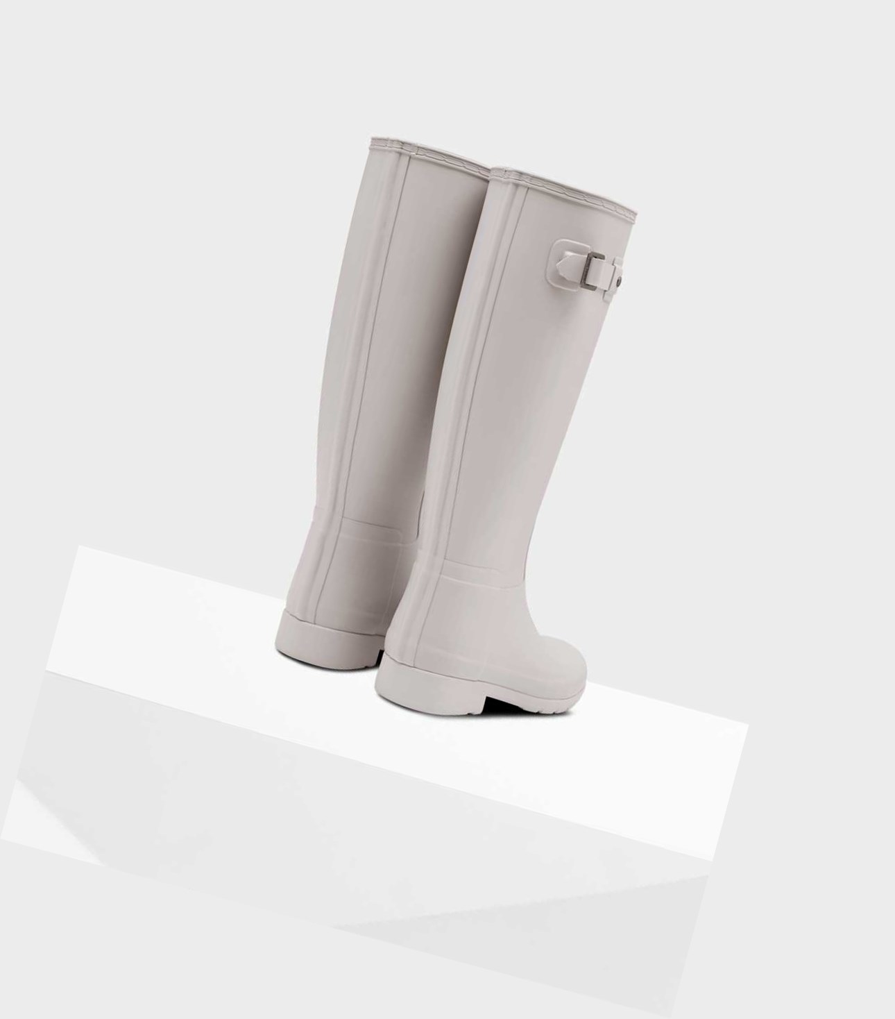 Wysokie Buty Damskie Hunter Refined Slim Fit Wellington Szare | 250KHCUAF