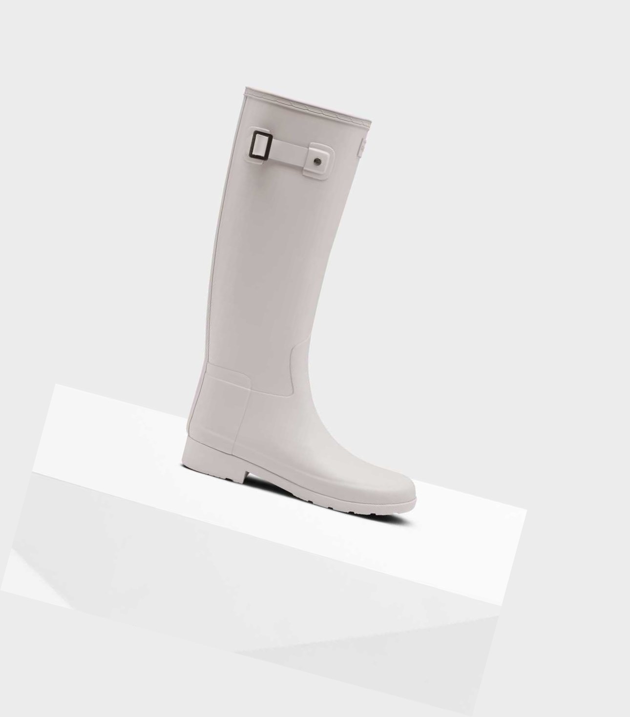 Wysokie Buty Damskie Hunter Refined Slim Fit Wellington Szare | 250KHCUAF