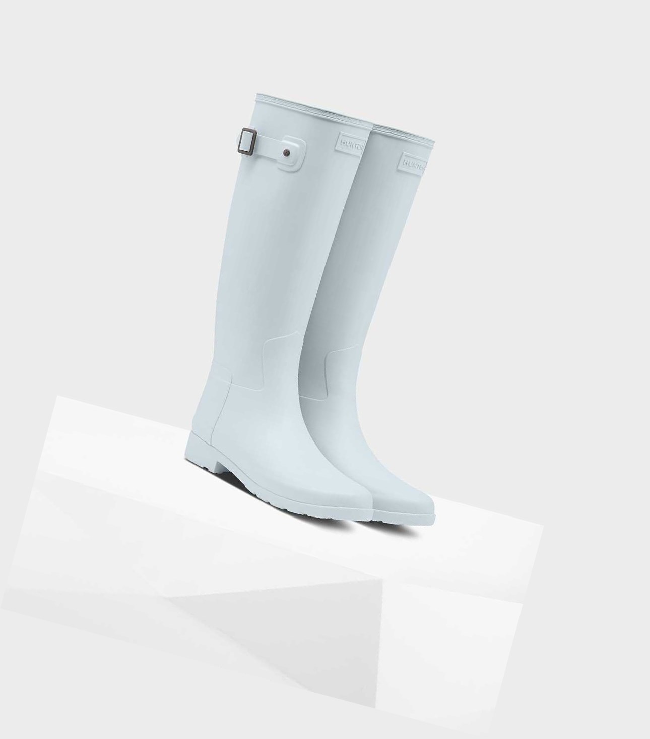 Wysokie Buty Damskie Hunter Refined Slim Fit Wellington Szare | 460DHAWJK