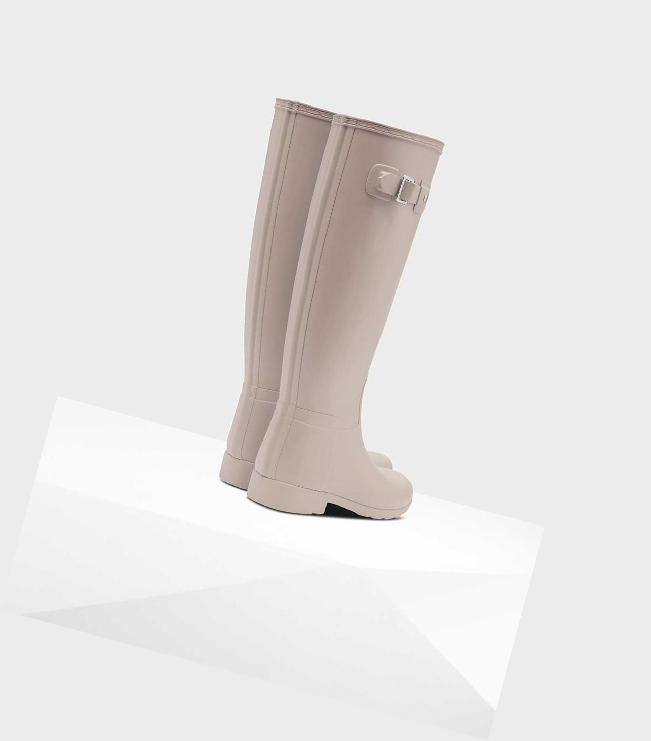 Wysokie Buty Damskie Hunter Refined Slim Fit Wellington Szare | 823QZPBTD